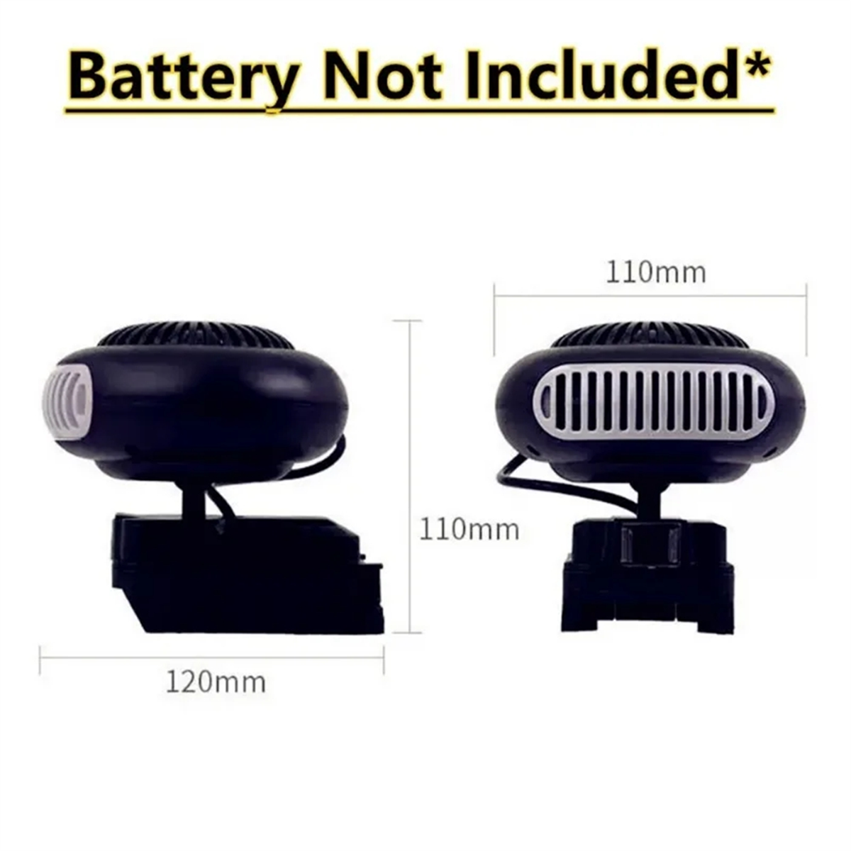 BABQ For DeWALT 20V Battery Cordless Car Heater Electric Warm Air Blower Heating Fan Windshield Demister Defroster Power Tool