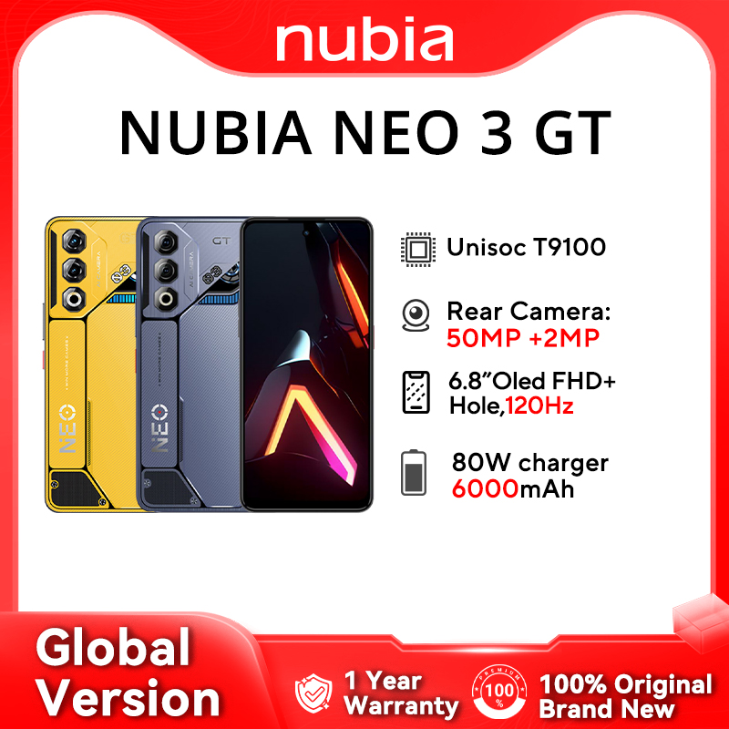 Global Version Nubia Neo 3 GT Z2465N 12+256GB Interstellargray/Electroyellow【One-year Warranty】