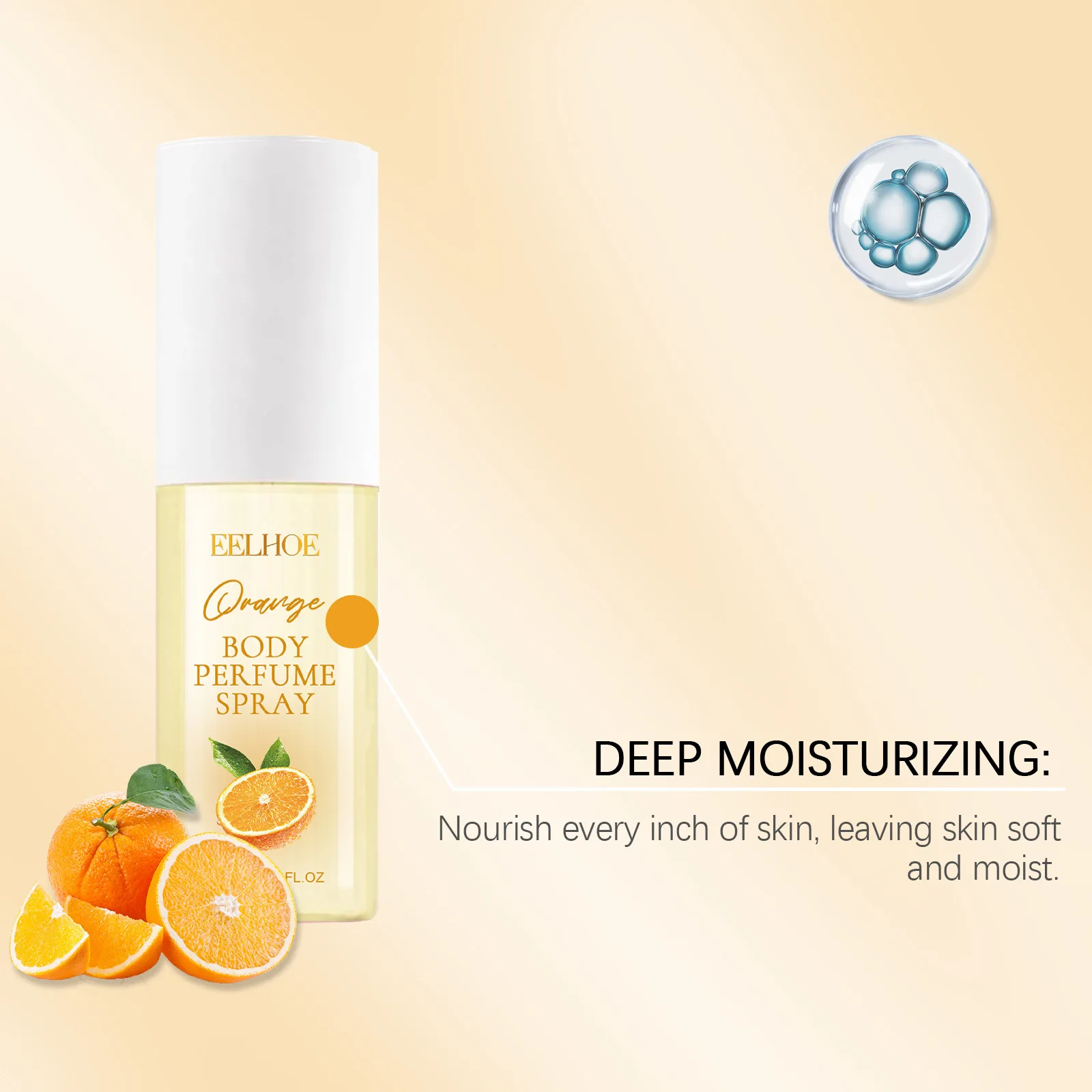 EELHOE-Perfume corporal de naranja para mujer, fragancia de naranja, fragancia ligera y fresca de larga duración, Perfume en aerosol de feromonas, 90ml