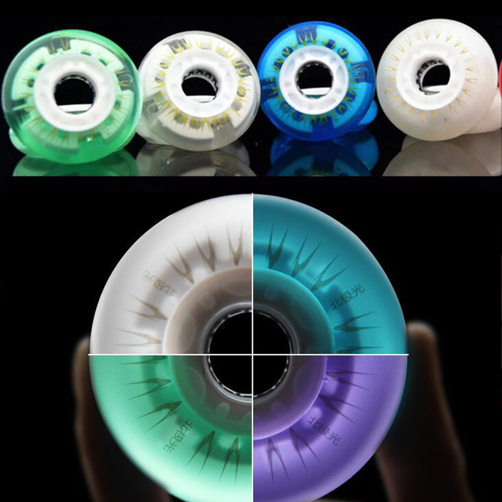 Glühendes Rollschuh-Brems rad einreihiges Lager Skates Rollschuhe Zubehör