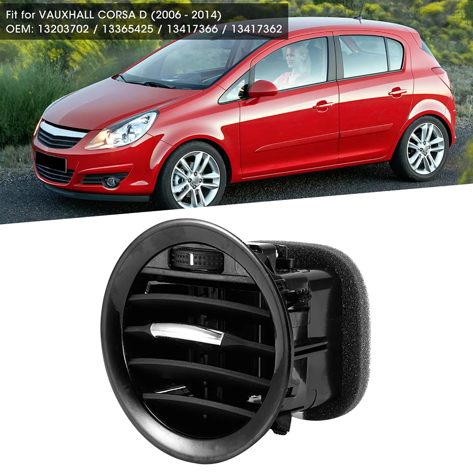 Armaturen brett Entlüftung heizung außen 2006 2014 passend für vauxhall corsa d 2007-2013 Armaturen brett Entlüftung heizung Entlüftung sdüse