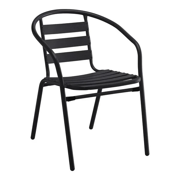 Silla de aluminio para jardín de Hotel, ocio al aire libre, Camping, silla de comedor de aluminio de Metal apilada impermeable