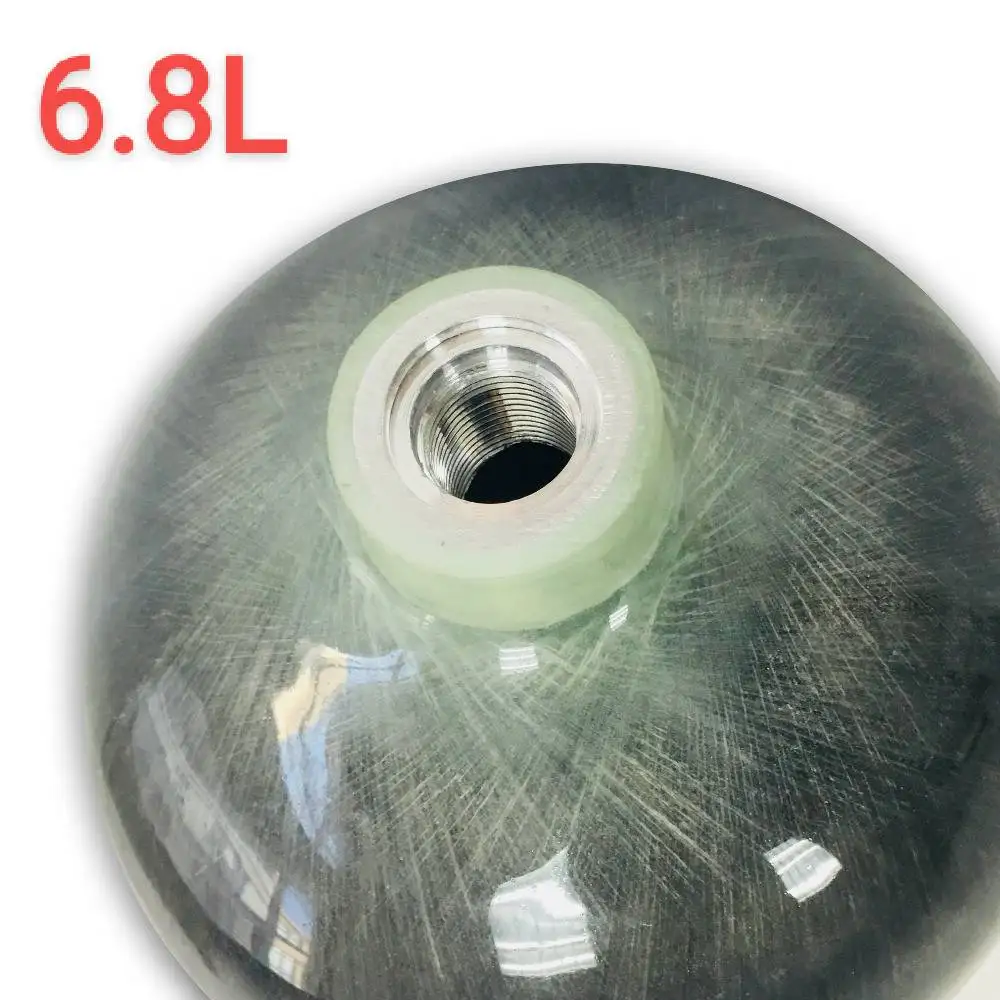 ACECARE 6.8L Cilindro in fibra di carbonio 4500psi 300Bar Cilindro ad alta pressione Serbatoio HPA con valvola di regolazione per immersioni subacquee