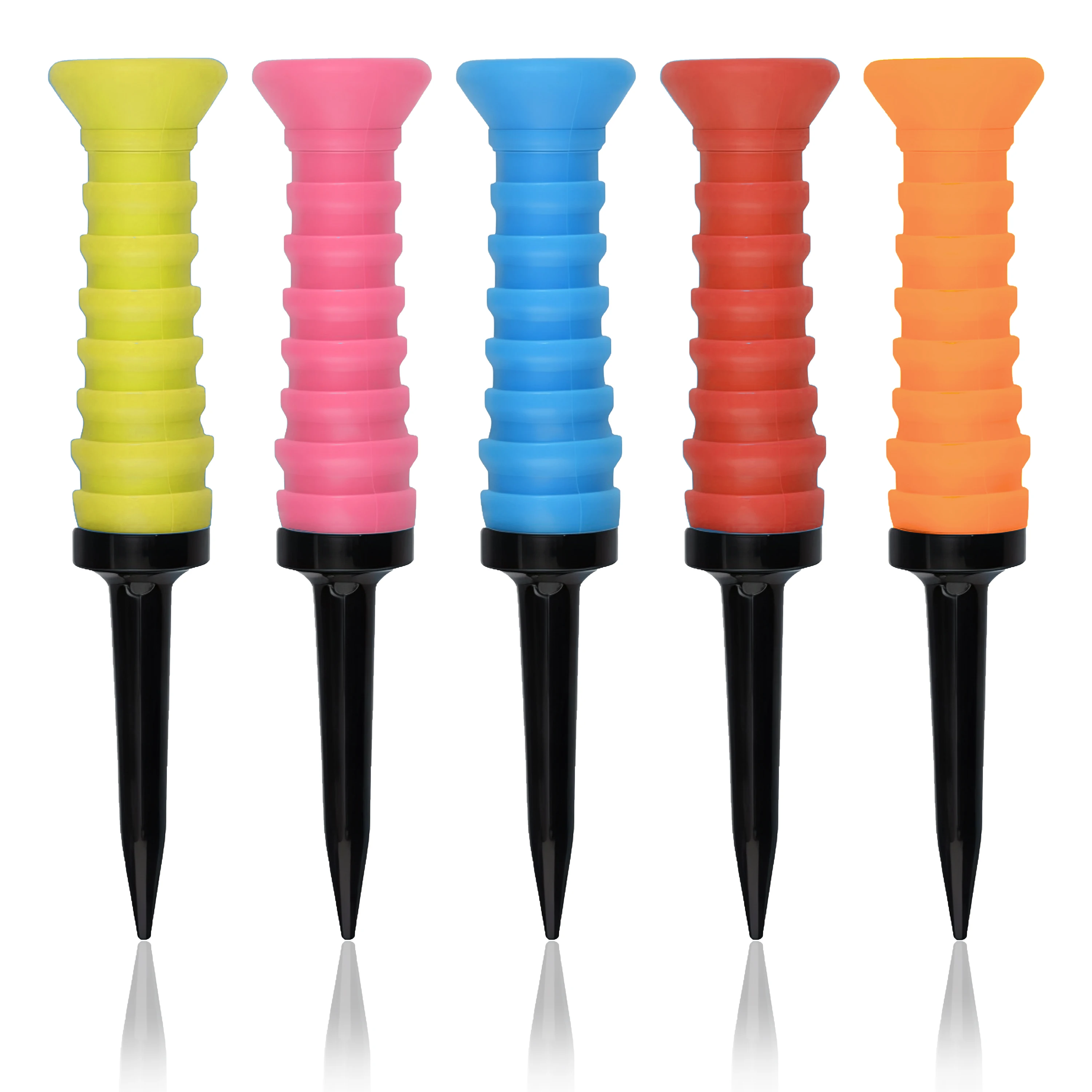 Tees da golf elastici premium da 5 pezzi - Supporto per tee con sfera in gomma da 83 mm/3,24 pollici - Accessori da golf durevoli e flessibili