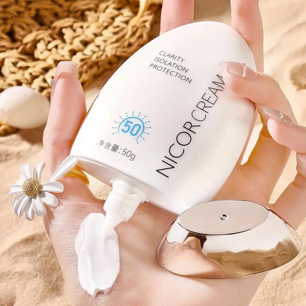 50ml à prova dwaterproof água protetor solar corporal facial creme protetor solar creme protetor da pele anti sol creme de proteção facial spf50 +