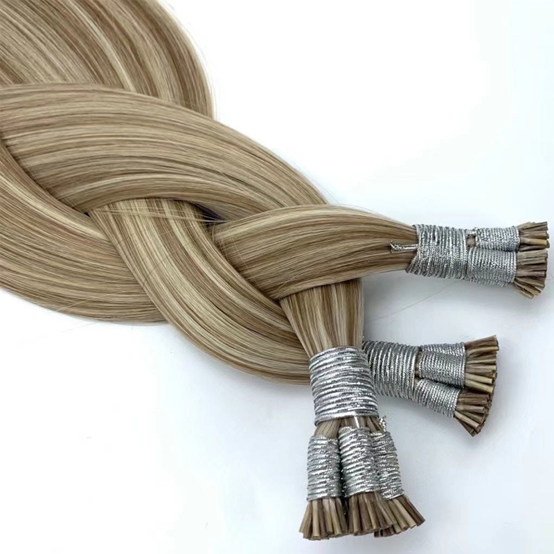 Extensiones de cabello virgen I Tips 613 para mujeres negras 100% cabello Remy a granel I Tip extensiones de cabello Natural fusión Natural recta