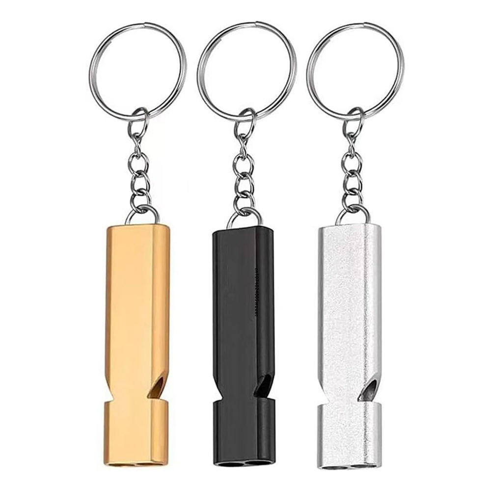 Survival Safety Whistles พร้อมเชือกเส้นเล็กและพวงกุญแจสําหรับ Outdoor Camping Survival Whistle ผู้ตัดสินนกหวีดกีฬา Survival Whistle