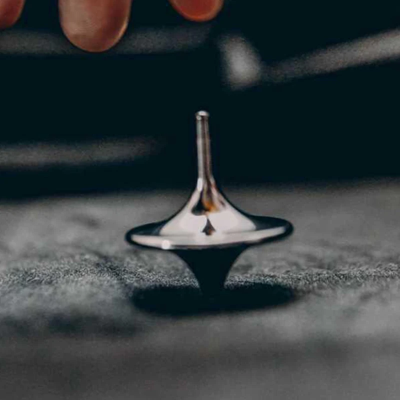 2PCS ภาพยนตร์ Totem โลหะ Gyro Silver Hand Spinning Top ปลายนิ้วขนาดเล็ก CYCLONE Gyroscope Fidget ของเล่นสําหรับของขวัญเด็ก