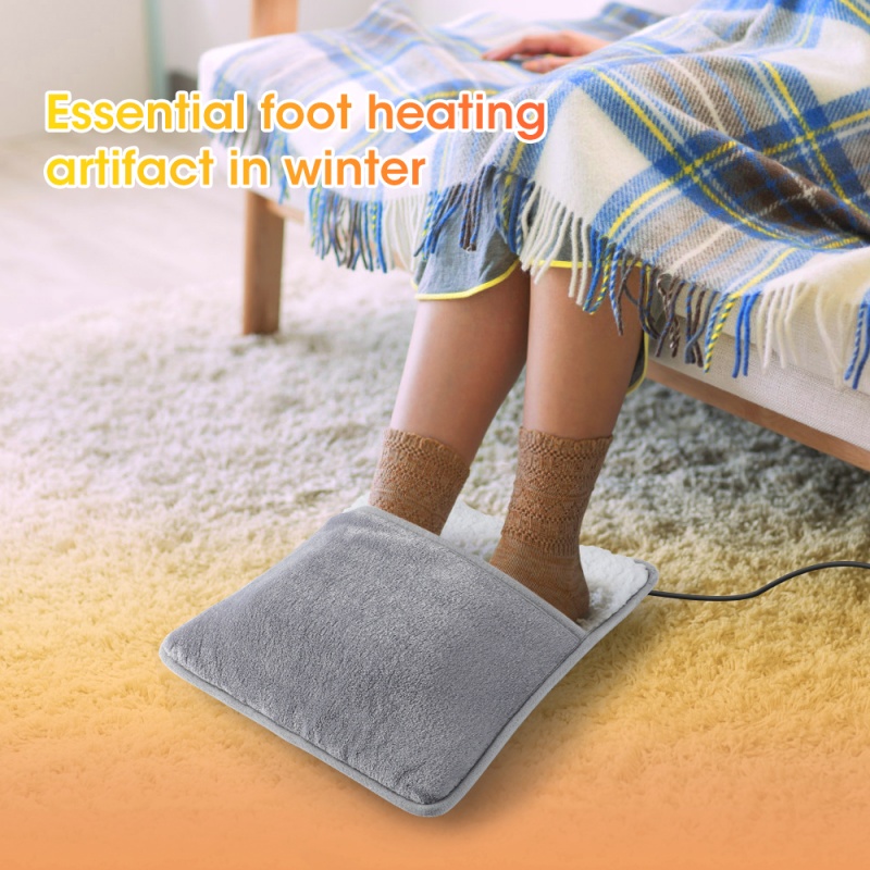 Winter Electric Foot Heating Pad USB Charging Washable Soft Plush Foot Heater Home Office Foot Warming Mat Keep Warm Tools