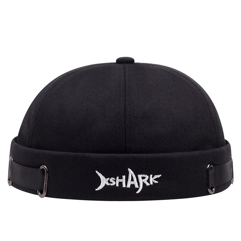 Gorro Vintage sin ala, gorro de tiburón transpirable, gorro Retro de algodón para hombre, gorra Docker ajustable, gorra de marinero literaria, gorro de Hip Hop para mujer