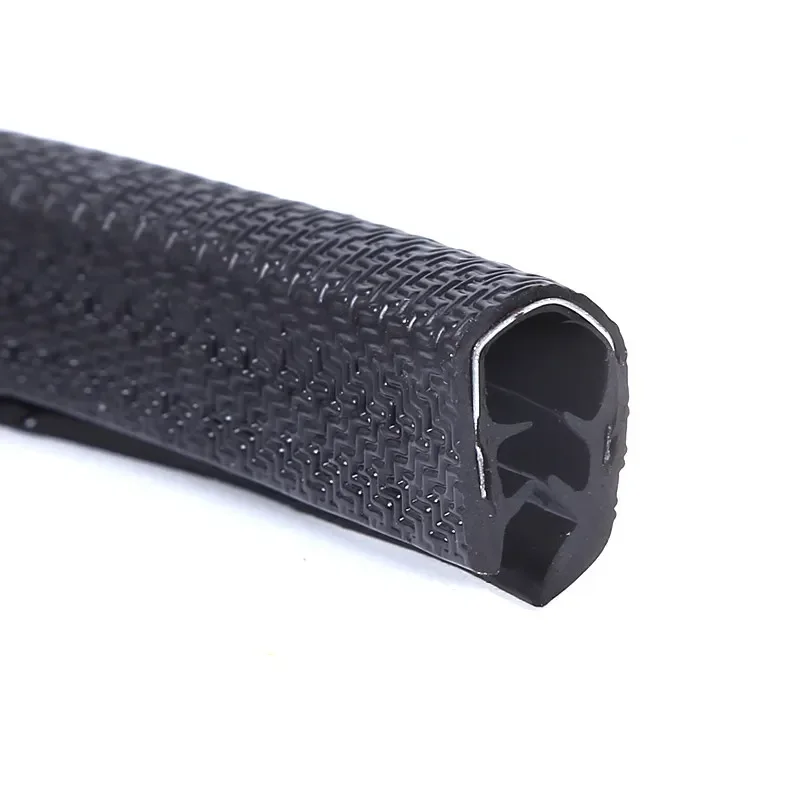 1/3/5/10M U-vormige Afdichtstrip Rubberen Rand Rvs Protectio Deur Auto stofdicht Veiligheid Ijzeren Plaat Rand Bescherming
