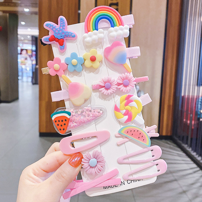 Accesorios para el cabello con elementos de dibujos animados para niñas, horquillas bonitas, tocado para niños, novedad
