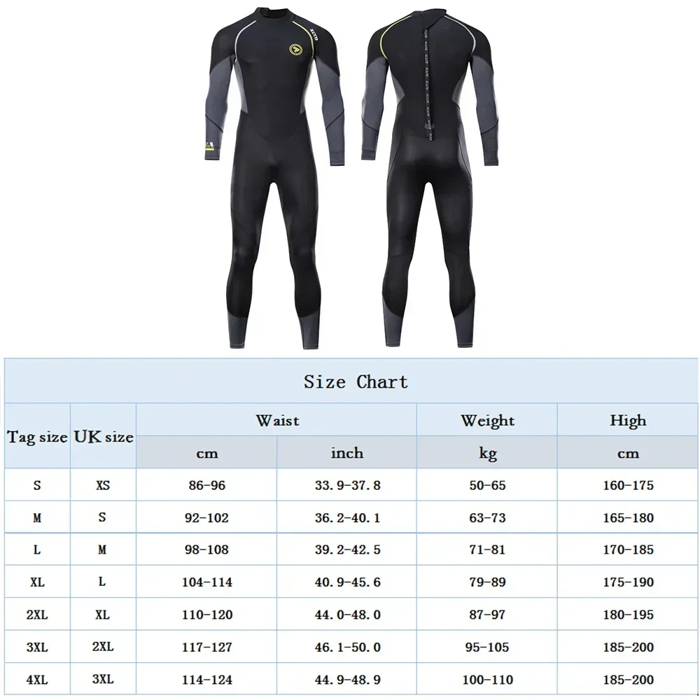 1.5mm 남성용 긴 잠수복 SBR 네오프렌 소재 따뜻한 양털 안감 야외 수영 카약 서핑 표류 잠수복 M-4XL