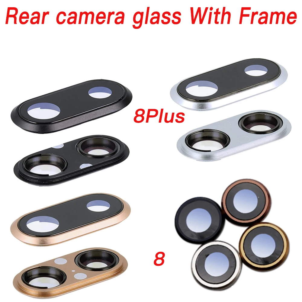 Camera Sau Kính Cường Lực Có Khung Phía Sau Kính Cường Lực Dành Cho iPhone 7 7P 8 Plus X XR XS max Thay Thế