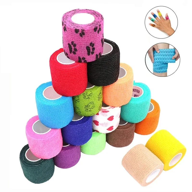 COYOCO Nhiều Màu Sắc Thể Thao Tự Dính Thun Hỗ Trợ Đầu Gối Đệm 4.8M Cổ Tay Mắt Cá Chân Bảo Vệ Lòng Bàn Tay Dây Hở Vai BĂNG BĂNG