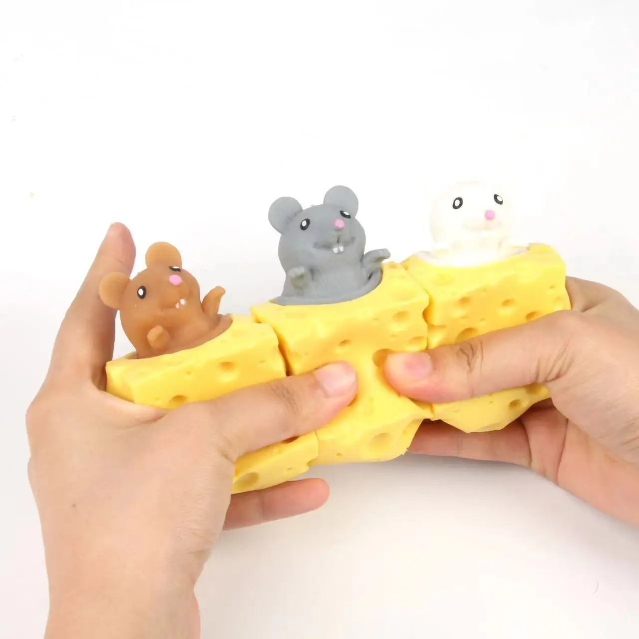 ตลก Pop-Up ช้า Rebound Squishy ชีสเมาส์ถ้วยมือ Antistress Reliever ถ้วยกระรอกของเล่นสําหรับเด็กผู้ใหญ่