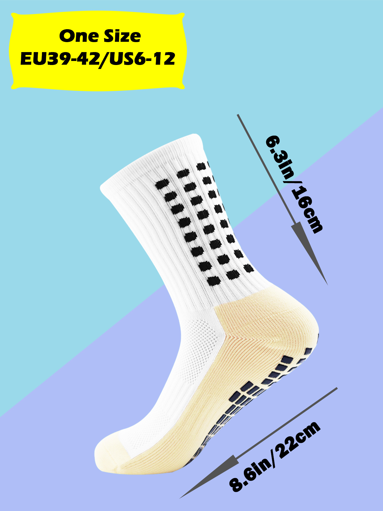1 confezione di calzini da calcio con impugnatura casuale da uomo e coprigambe da calcio, parastinchi antiscivolo per basket, calcio, sport