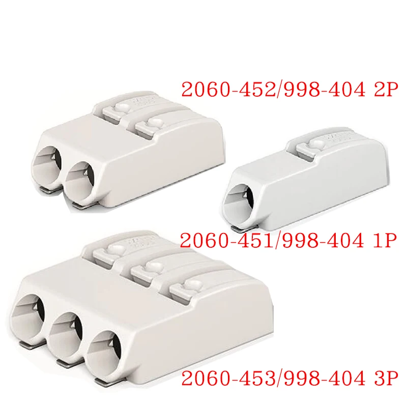 10Pcs 2060-451/998-404 1P 2060-452/998-404 2P 2060-453/998-404 3P P=4.0mm SMD PCB TERMINAL BLOCK PUSH-BUT Stock 100%New Original
