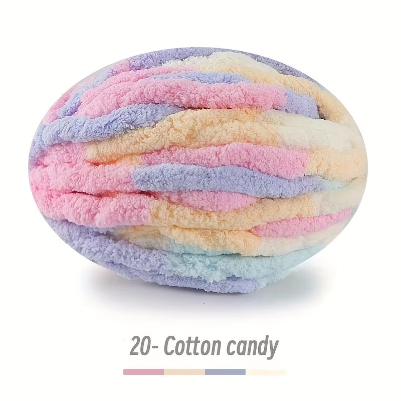 250 g/Knäuel, mehrfarbige Chenille-Garn zum Stricken und Häkeln, Deckenkissen, klobige dicke Linie, weiche, warme Häkelgarn-Schallinie