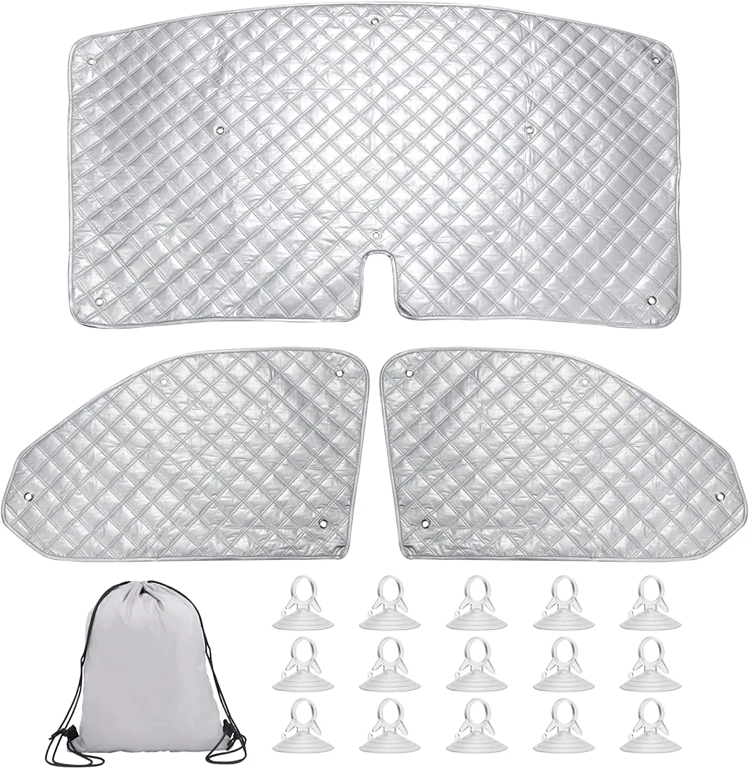 Conjunto de cobertura térmica interna para janela cega, para vw t5 t6, conjunto de proteção de para-brisas, acessórios externos, pára-sol