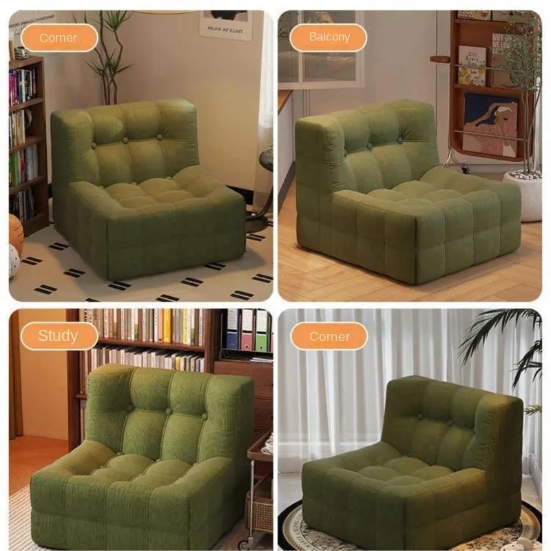 JOYLIVEโซฟาบีบอัดCaterpillarโซฟาRetro Block Nordic Casual Designerห้องนั่งเล่นห้องนอนโซฟาเดี่ยวสแควร์ 2025