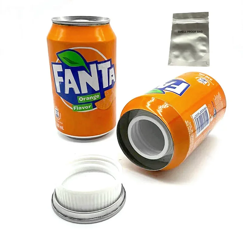 ใหม่กล่องเงินส่วนตัว Cola Fanta สามารถสายตาปลอม Secret Home Diversion Stash คอนเทนเนอร์ซ่อนช่องเก็บเครื่องมือกลางแจ้ง