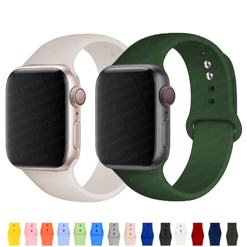 Correa de silicona para Apple Watch, pulsera de 45mm, 41mm, 44mm, 42mm, 49mm, 40mm y 46mm, correa iwatch Series 10 9 8 7 se Ultra 6 5 4 3