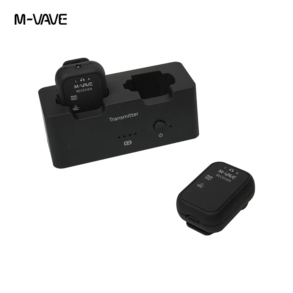M-VAVE WP-12 2,4G auricular inalámbrico Monitor sistema de Audio transmisión estéreo Mono grabadora receptor transmisor recargable