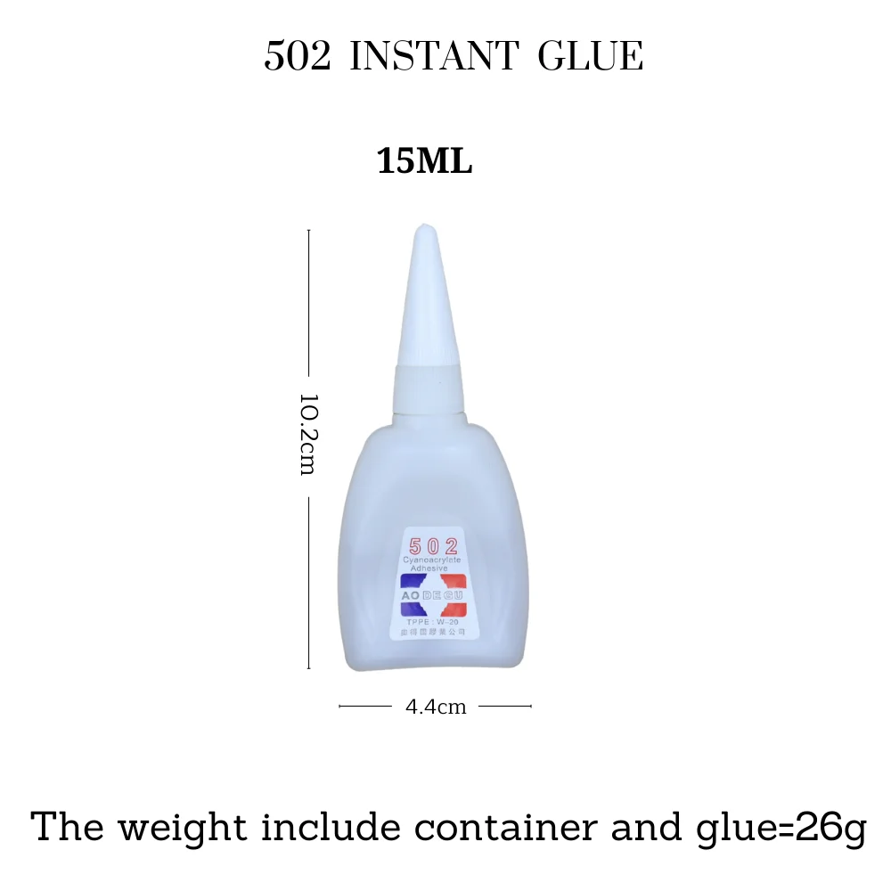 3ML 15ML Cianoacrilato Colla Istantanea Adesivo Forte FAI DA TE Gioielli Liquidi Giocattolo Scarpe Ad Asciugatura Super Rapida Trasparente 502 Super Colla