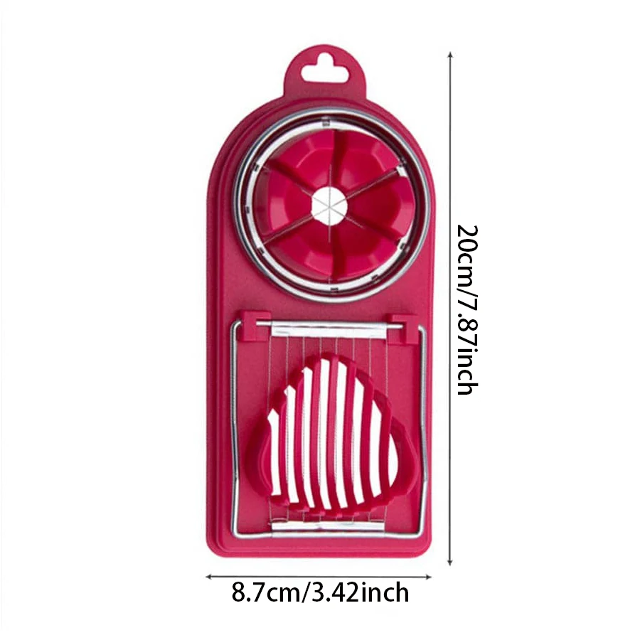 2-in-1-Multifunktions-Ei-Slicer, konserviertes Ei, Obstschneider, modernes Küchen-Gadget-Werkzeug, langlebiges Metall, Kunststoff, einfache Scheibe