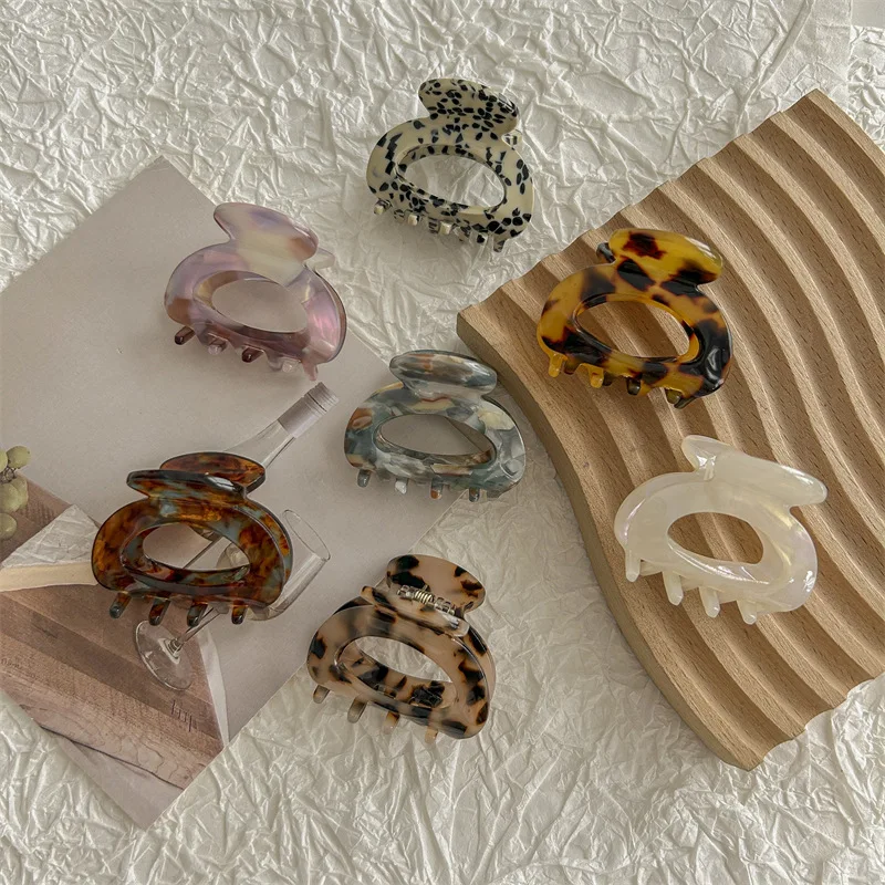 Pinza para el pelo pequeña para mujer, pinzas para el pelo de acetato de 3,5 cm, pinza hueca colorida elegante, accesorios para el cabello para niña 2023