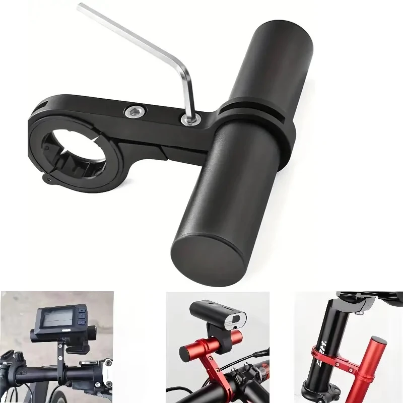 10ซม.จักรยานHandlebarขยายวงเล็บMTBจักรยานไฟหน้าMountขยายบาร์จักรยานเสือภูเขาHandlebar Extender Rackอะไหล่