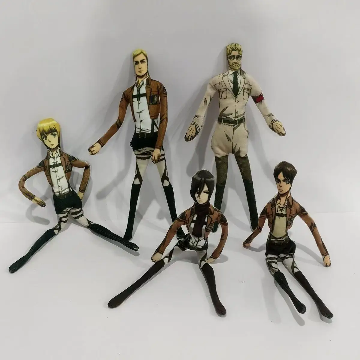 Anime Attack on Titan Rivaille Ackerman Eren Jaeger Cosplay Plush Stuffed Dolls movable Abstract Wire Skeleton Halloween Prop