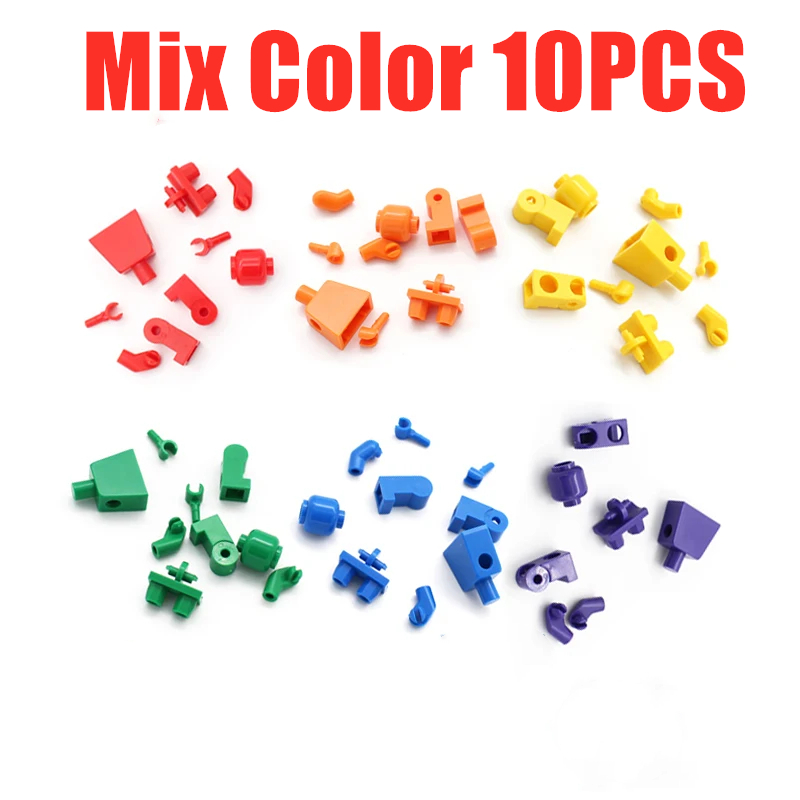 G-MOC 10 unids/lote bloques de construcción Color sólido Mini muñeca ladrillo 40 colores figuras ladrillos MOC accesorio juguetes de exhibición regalo para niños