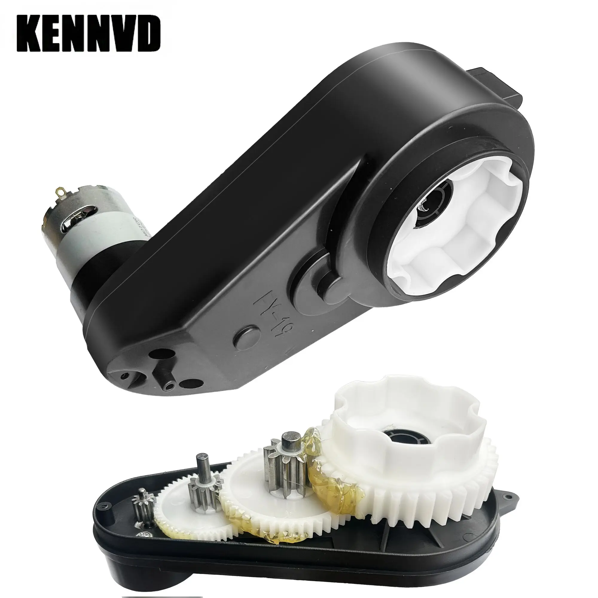 6V 12V 24V RS550 RS570 RS555 paseo eléctrico de alta velocidad para niños en coche de juguete Motor caja de cambios reductor de Motor con actualización de engranaje de Metal