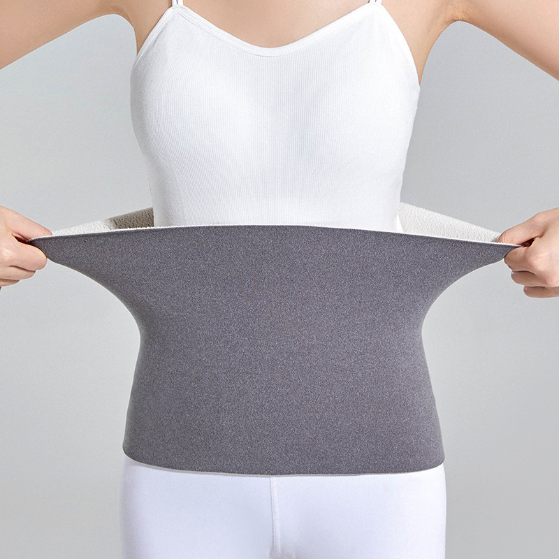 Thicken Thermal Fleece Waist Protector Cummerbund Lumbar Support Belt Abdominal Stomach Protector Wrap Band Belly Protector