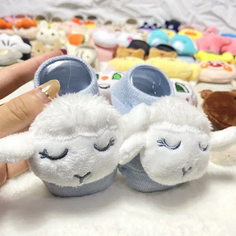 赤ちゃんと幼児のための漫画の綿の靴下,滑り止めの描画ソックス,0〜3歳の子供のための靴下