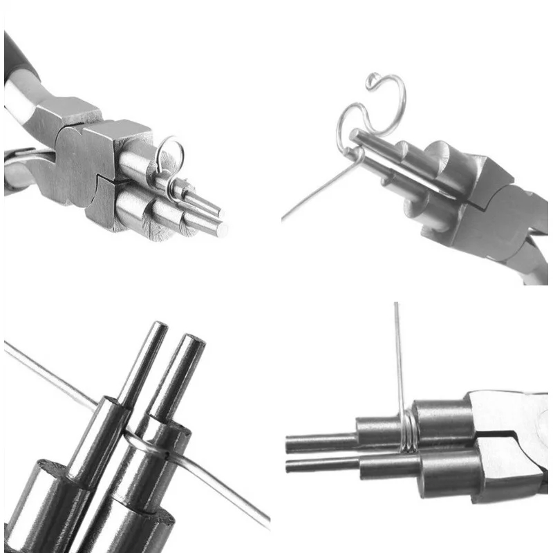 Alicate de joias de 6 polegadas, aço carbono, nariz redondo, agulha, alicate para anéis de 3-10mm, fio diy, alicate de fiança de joias, fabricação de jóias