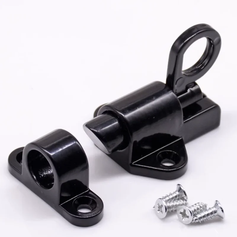 Automatic Door Bolt Latch Home Window Gate Security Pull Ring Spring Bounce Door Bolt Automatic Latch Lock