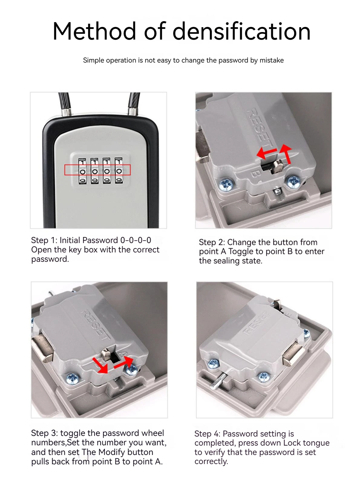 Caja de cerradura de llave portátil impermeable de alta calidad para exteriores e interiores, caja de cerradura de Realtor para llaves de casa, combinación de ocultadores de llaves