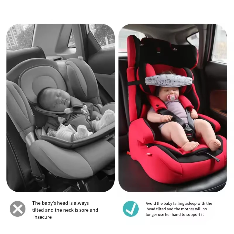 รถเด็กที่นั่งสนับสนุนเด็ก Sleep Positioner สําหรับรถที่นั่งอุปกรณ์เสริมเข็มขัดยึดสําหรับหัวเด็กรองรับหัวป้องกัน