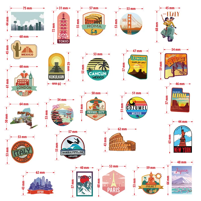 50PCS Sommer Surfen Hawaii Meer Strand Aufkleber Vinyl Aufkleber Nostalgie Laptop Gitarre Gepäck Graffiti Motorrad Aufkleber Aufkleber