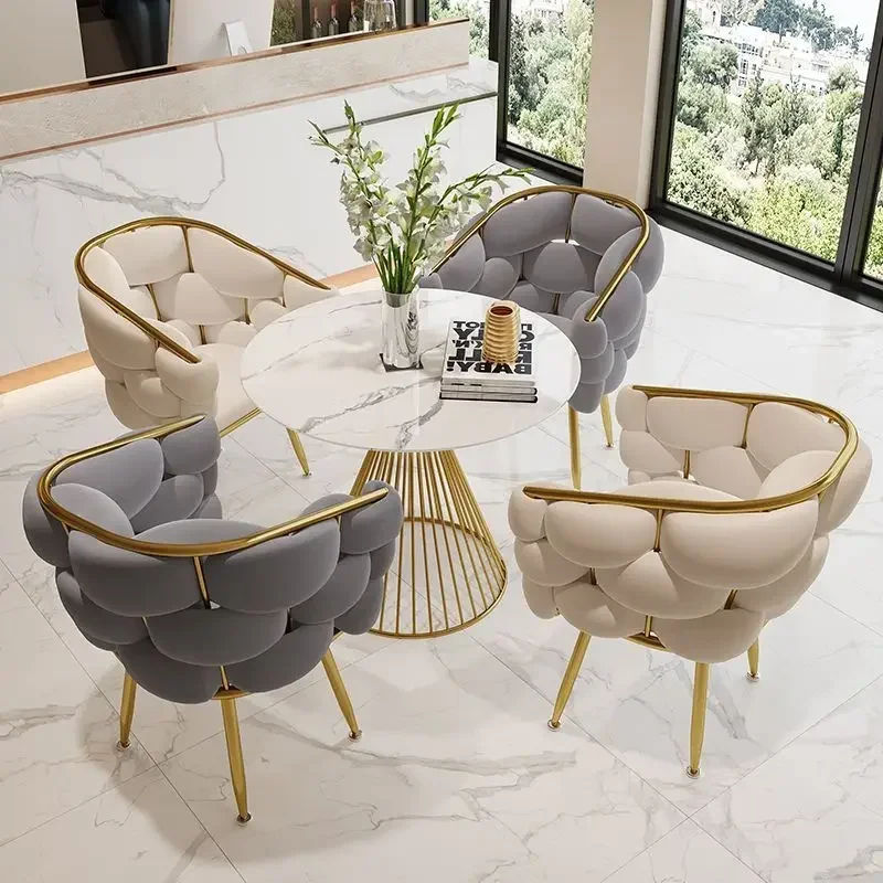 Velvet Leisure Single Sofa Chair Armchair with Gold Legs Makeup Chair with Upholstered for Living Room Bedroom