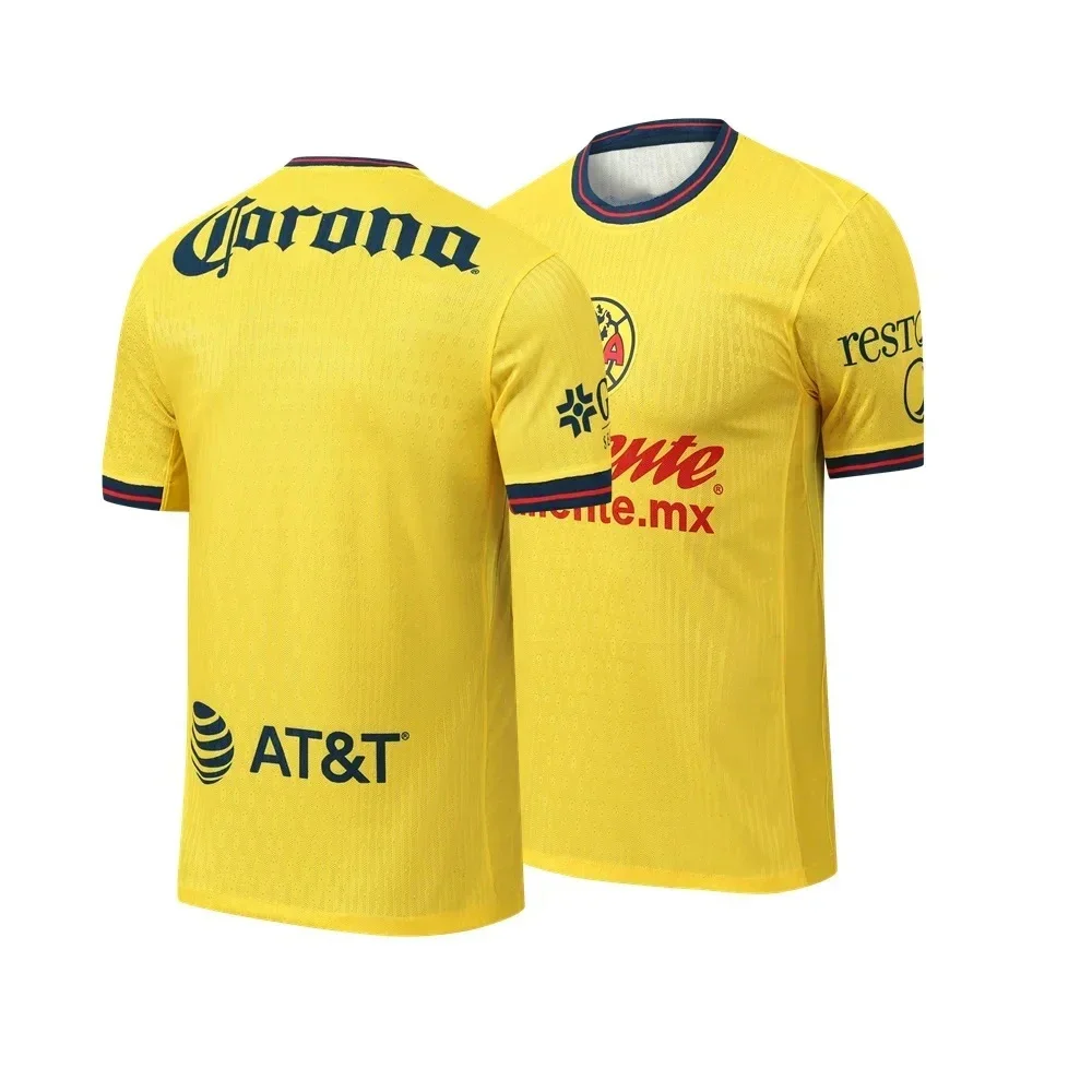 25 camisas de alta qualidade, edição do jogador da américa do méxico, roupas de treinamento, jogos masculinos e infantis, kits de futebol, uniformes, secagem rápida, respirável