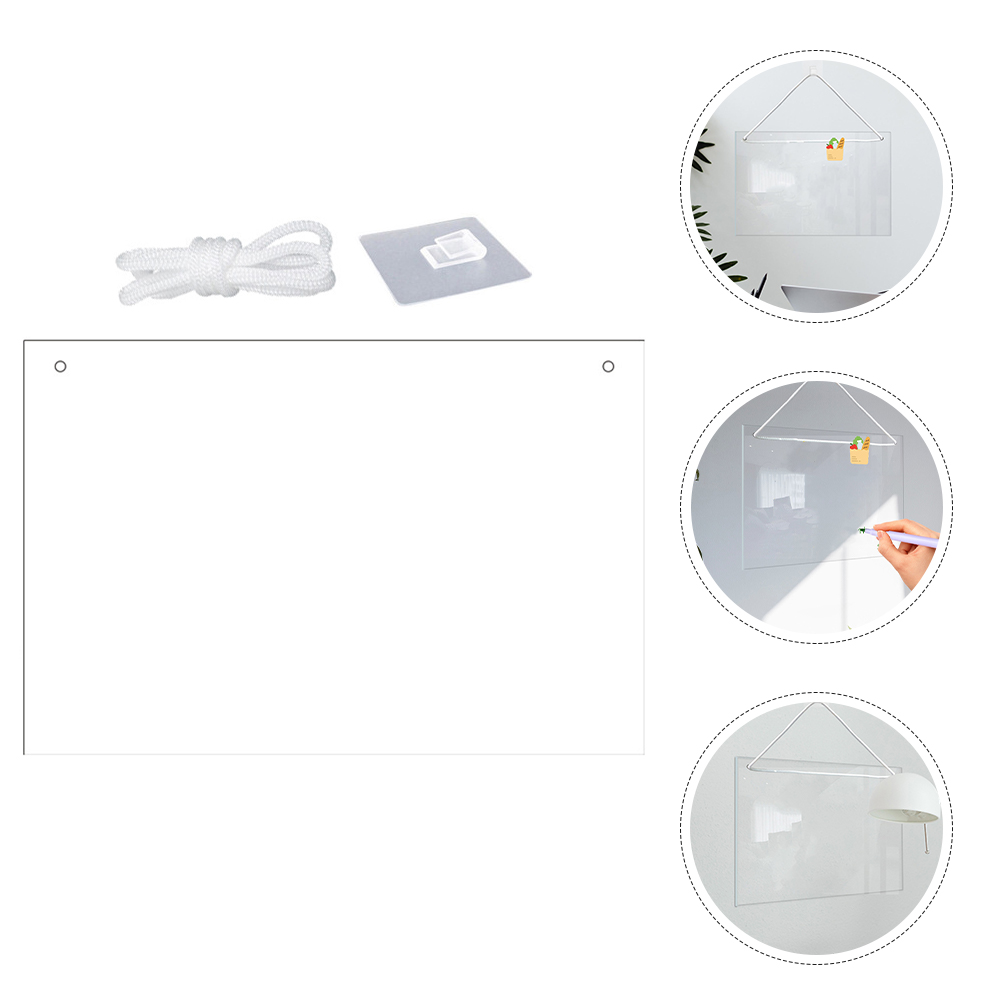 Clear Dry Erase Board Magnetic Calendar Menu Acrylic Note for Fridge Wall-mounted Whiteboard Memo Writing Rewritable