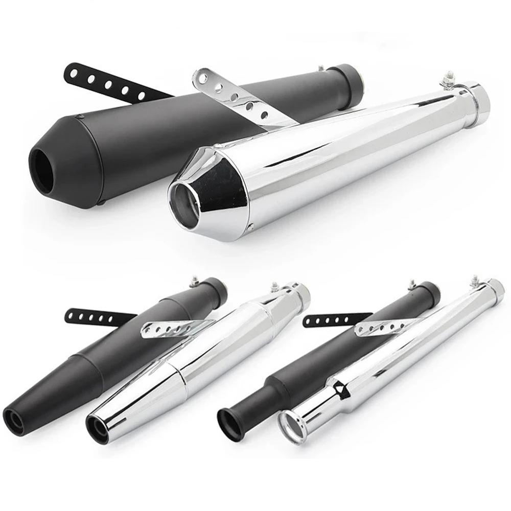 Motorrad Auspuff Schalldämpfer Retro Vintage Klassische Galvanik Escap Moto für Cafe Racer Bobber Chopper Custom