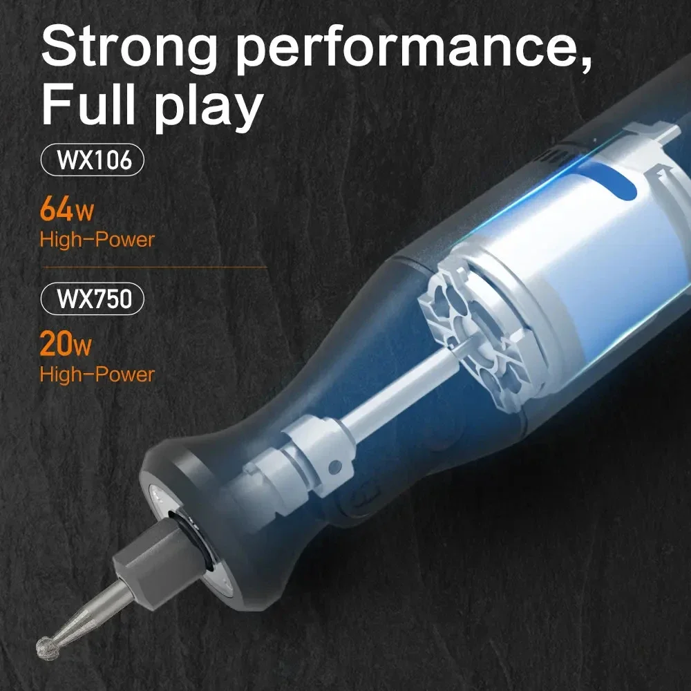 Worx WX106 Rotary Tool 8V Draadloze Mini Boor Graveren Slijpen Polijstmachine USB Lader Variabele Snelheid Power Tools Set