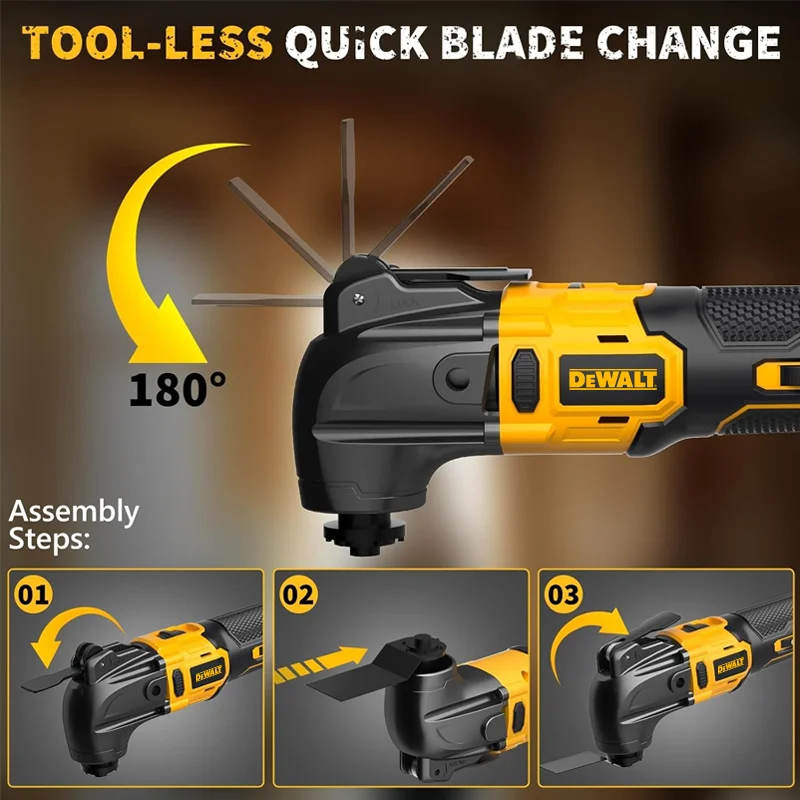 Dewalt 22000RPM Quick Release Oscillating Tool Brushless Multi functional Tool Renovator Electric trimmer Compatible for Dewalt