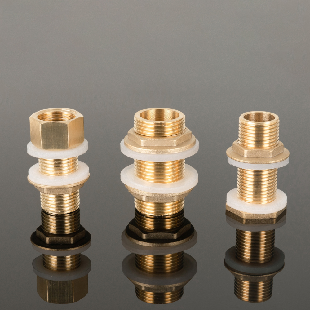 1/2" 1/4" Brass Water Tank Connector Silicone Gasket Copper Pipe Fish Tank Coupling Joint Garden Irrigation Pipe Hose Adapter
