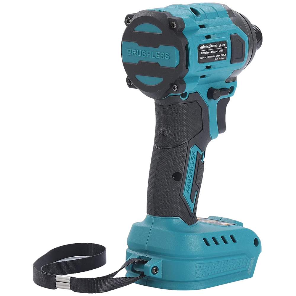 Controlador de impacto inalámbrico sin escobillas Heimerdinger, controlador de impacto hexagonal de 1/4 pulgadas y 6,35mm, alto par de velocidad Variable de 220N.m, sin batería